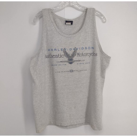 VTG 90s Harley-Davidson Visalia California Eagle Mountain Tank T-Shirt Men XL - Picture 2 of 10